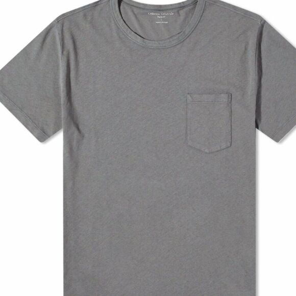 Officine Generale short sleeve charcoal pocket slub T-shirt medium NWT - Picture 1 of 16